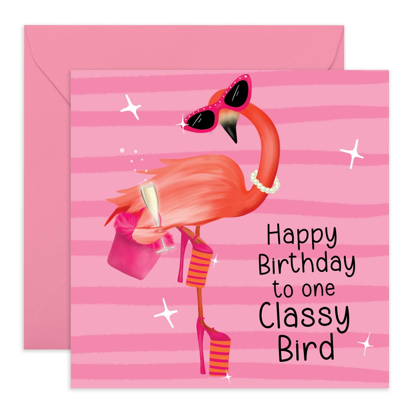 Fun Birthday Cards For Her - Classy Bird - Sister Birthday Card - Best Friend Birthday Card - Cheeky Greeting Cards For Her Mum Aunt Sister - Comes With Fun Stickers By Central 23