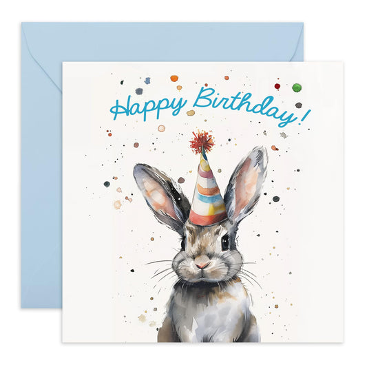 Birthday Greeting Card - 'BIRTHDAY BUNNY' - Perfect for Celebrating with a Cute and Cheerful Twist - Ideal for Adding a Touch of Fun and Whimsy to Their Special Day - Comes With Stickers By Central 23