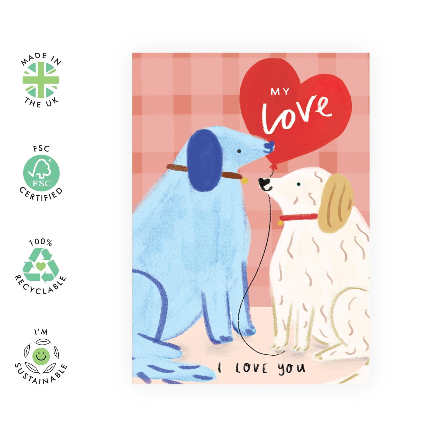 Adorable Greeting Card - 'DOGGIES IN LOVE' - Perfect for Celebrating a Special Bond with a Cute Twist - Ideal for Dog Lovers & Couples Who Appreciate a Sweet Touch - Comes With Stickers By Central 23