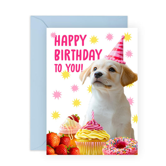 Dog Birthday Cards For Women - Happy Birthday Card For Niece Cousin Auntie Grandma - Sister Birthday Card - Dog Mum Gifts - Comes With Stickers And Envelope - By Central 23