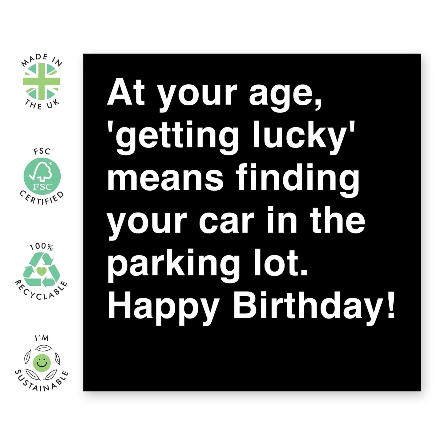 Wife Birthday Card - Funny Mum Birthday Cards - Finding Your Car In The Parking Lot - Best Friend Birthday Cards For Men Women - Gifts For Her Dad Husband - Comes With Stickers By Central 23