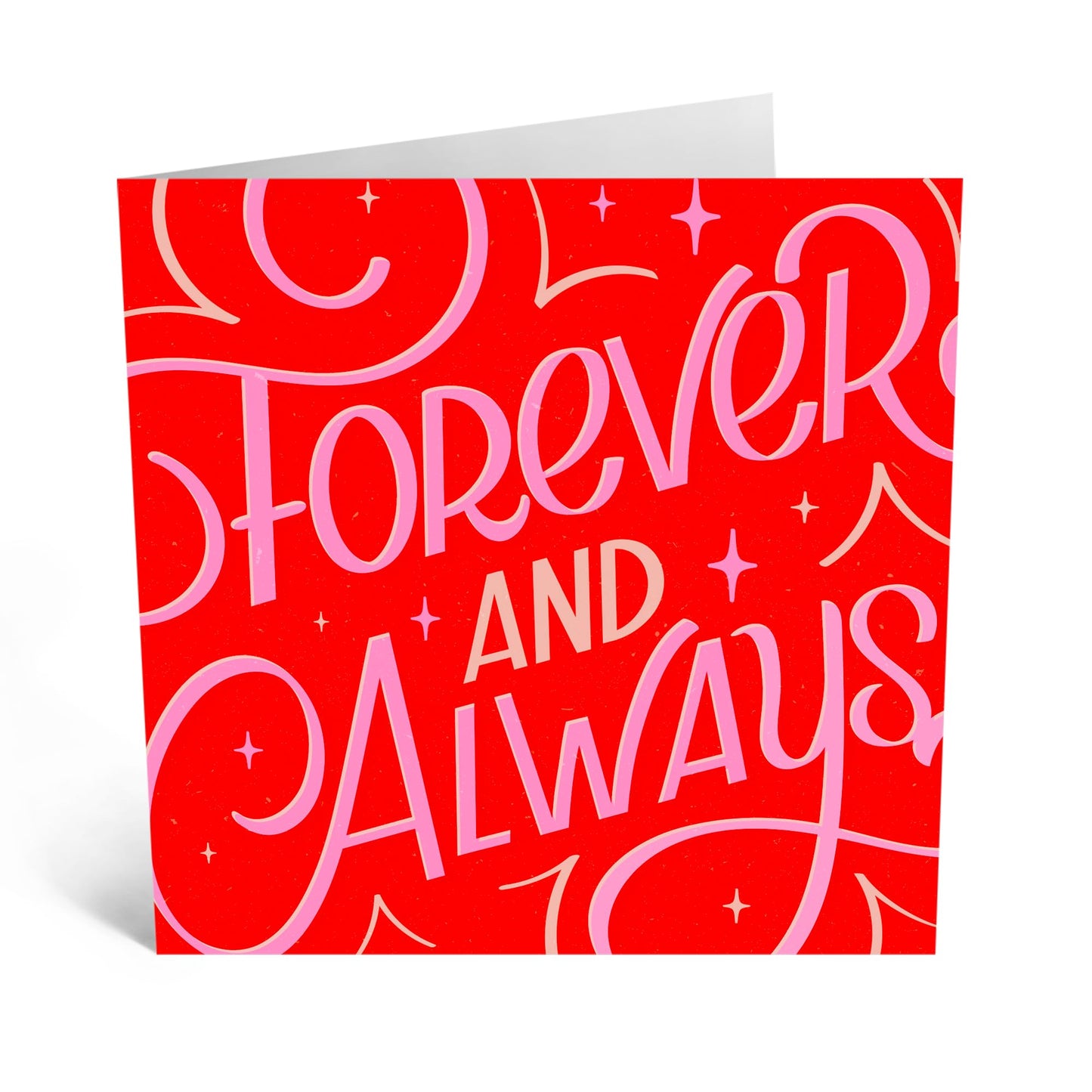 Anniversary Card - 'Forever' - For Boyfriend Girlfriend Wife Husband Fiance - Ideal for Anniversary Valentines or Just Because - Perfect Romantic Gift For Couples - Comes With Stickers By Central 23