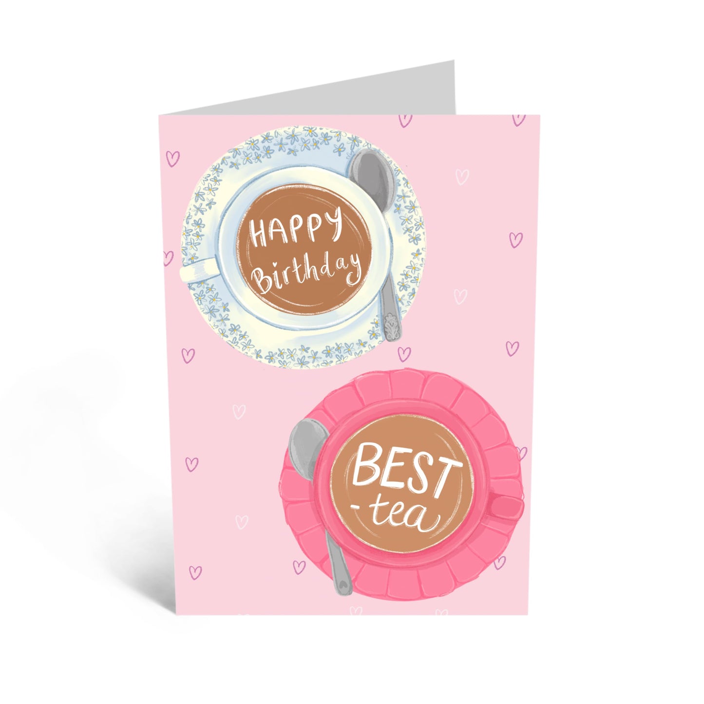 Birthday Greeting Card - 'BEST TEA' - Perfect for Celebrating Friendships - Ideal for Her, Friends, Family, BFFs, Tea Lovers, and Anyone Who Enjoys a Warm Cup - Comes With Stickers By Central 23