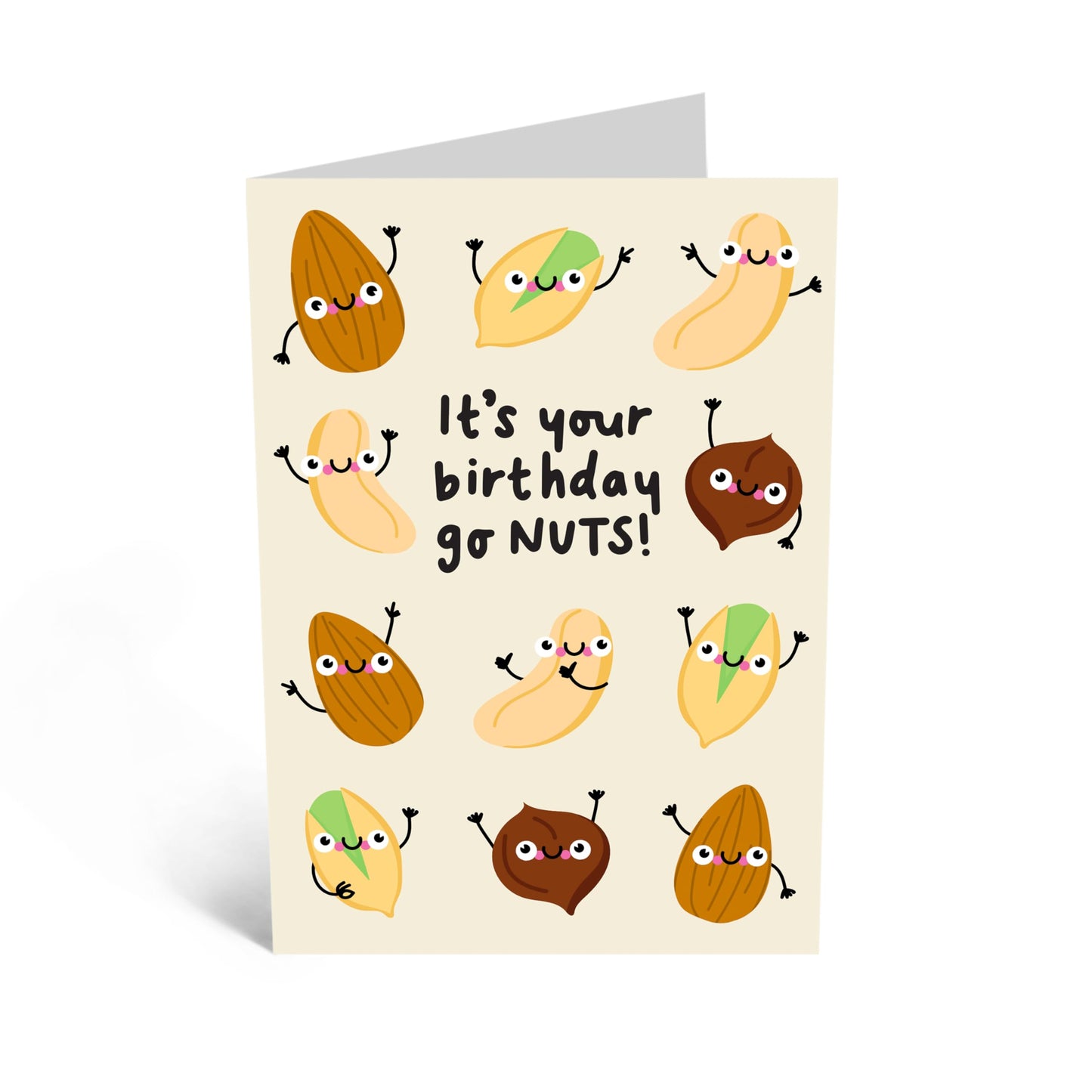 Birthday Card - 'BIRTHDAY GO NUTS' - Perfect for Celebrating with a Fun and Wacky Twist - Ideal for Him, Her, Friends, Family, and Anyone Who Loves a Good Laugh - Comes With Stickers By Central 23