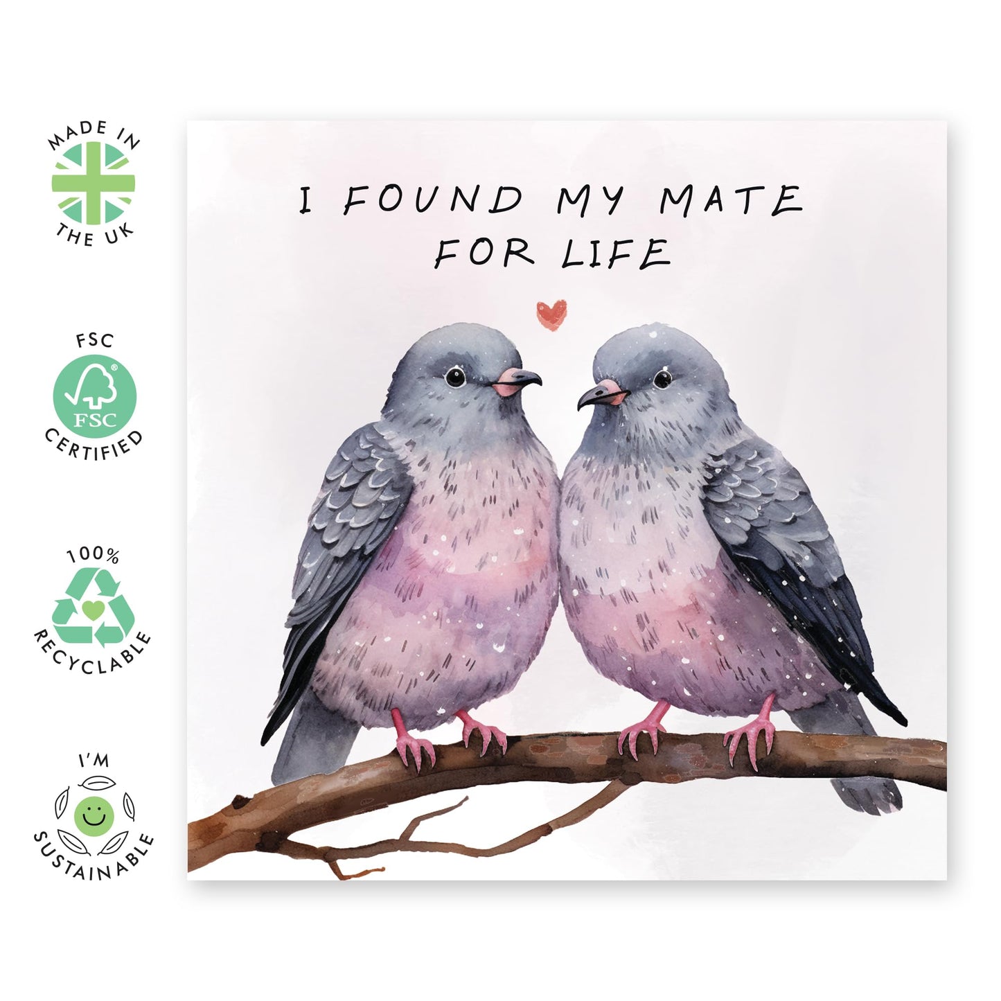 Love Cards For Boyfriend Girlfriend - I Found My Mate For Life - Anniversary Card For Husband Wife - Greeting Cards For Fiance - I Love You Gifts For Him Her - Comes With Fun Stickers By Central 23