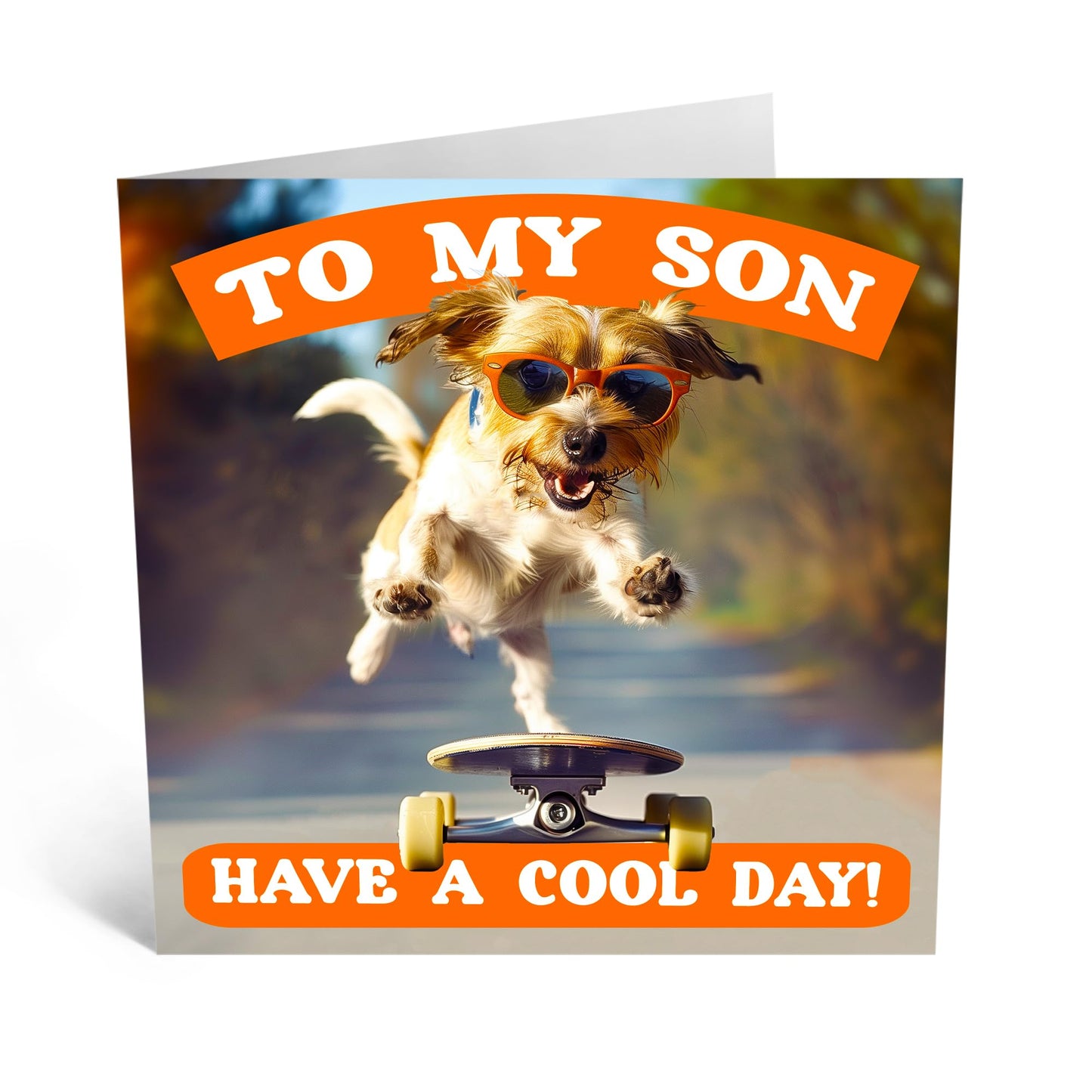 Birthday Greeting Card - 'TO MY SON COOL BIRTHDAY' - Perfect for Celebrating Your Son with a Fun Vibe - Ideal for Adding a Touch of Coolness to His Special Day - Comes With Stickers By Central 23