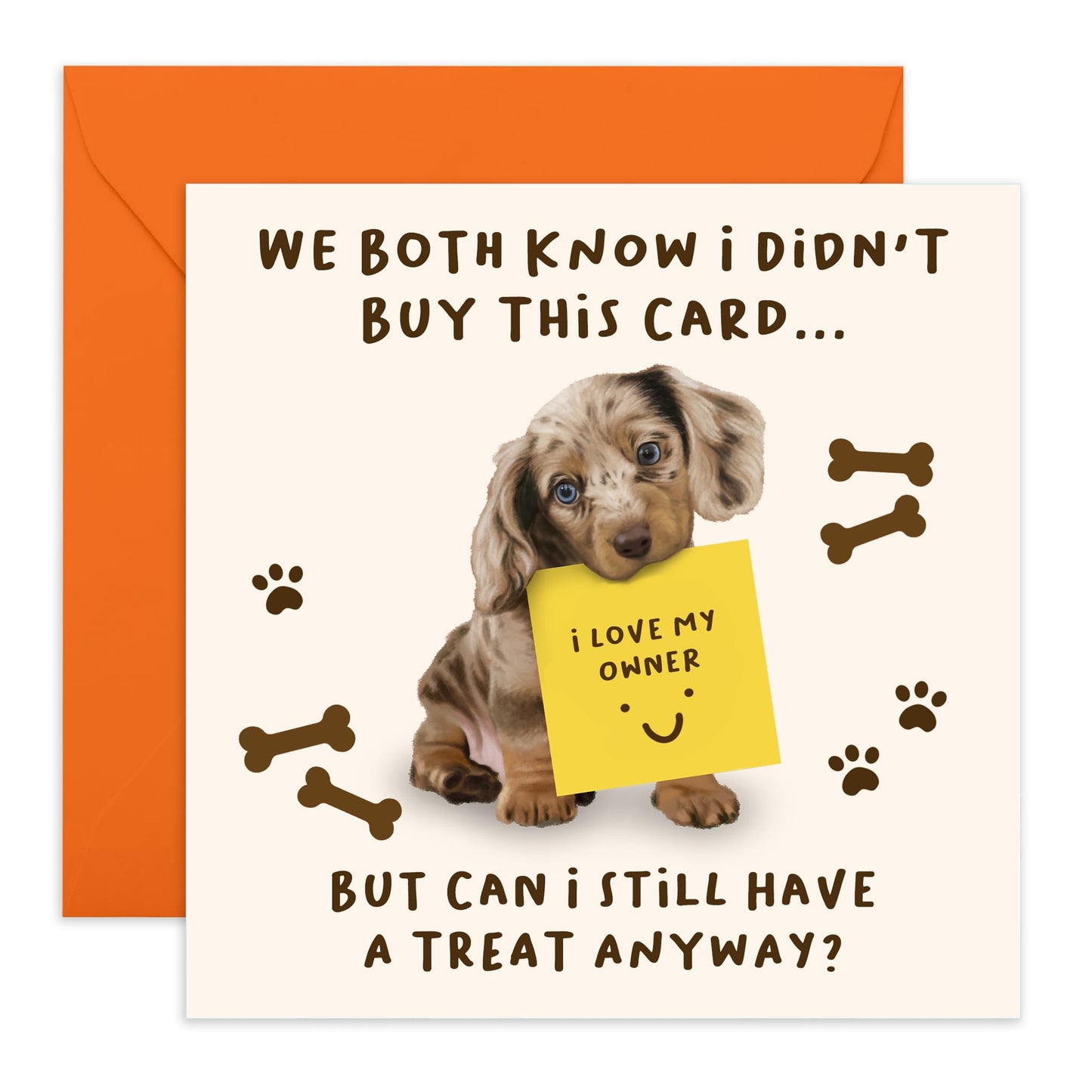 Birthday Card - 'DOG DIDN'T BUY THIS CARD' - Perfect for Celebrating with a Humorous Twist - Ideal for Him, Her, Friends, Family, or Anyone Who Enjoys a Good Laugh - Comes With Stickers By Central 23