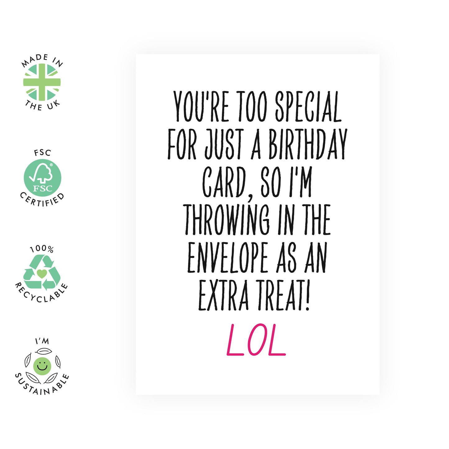 Happy Birthday Card For Men Women - Throwing In The Envelope - Mum Dad Birthday Cards - Funny Gifts For Friends - Sister Birthday Card - Comes With Stickers - By Central 23