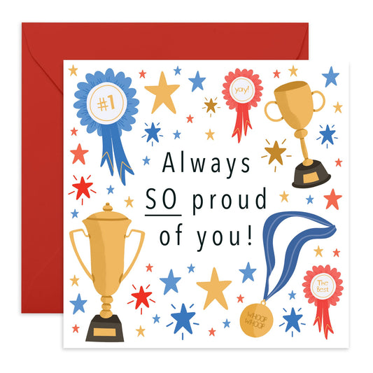 Congratulations Greeting Cards For Son Daughter - I'm So Proud Of You Cards And Envelopes For Him Her - Congrats Good Job Graduation Well Done Gifts For Men Women - Comes With Stickers By Central 23