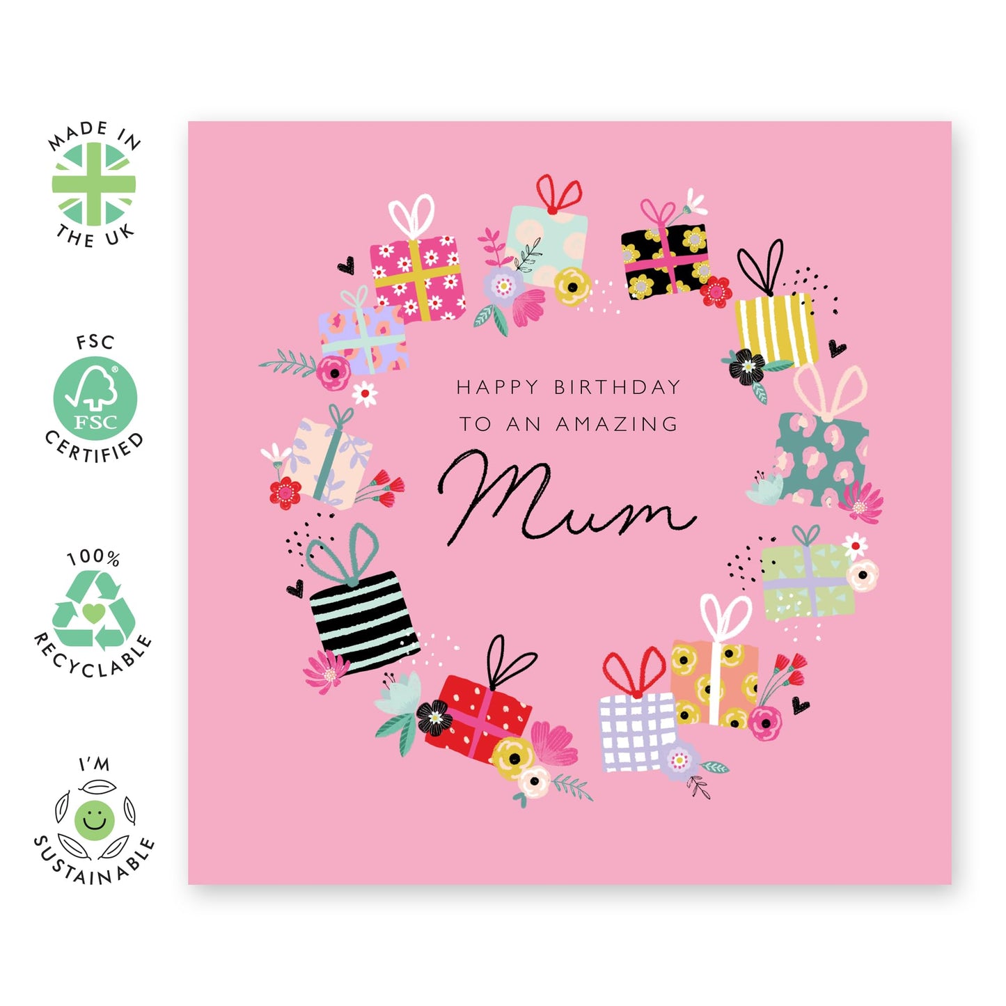 Birthday Card For Mom - Mum Birthday Presents - Greeting Card For Mummy - Pretty Greeting Cards For Mummy - Birthday Card For Mother From Son Daughter - Comes With Fun Stickers - By Central 23