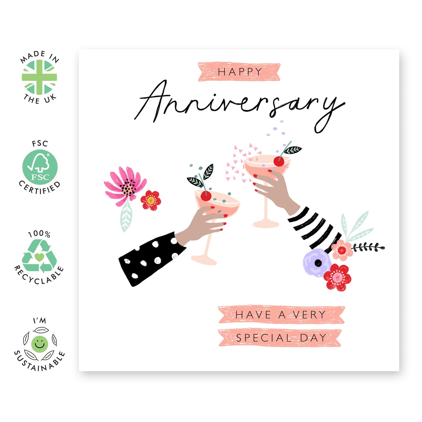 Anniversary Card For Girlfriend Boyfriend - Anniversary Drinks - Wedding Anniversary Card Husband Wife - Greeting Cards For Fiance - Couple - Comes With Fun Stickers By Central 23