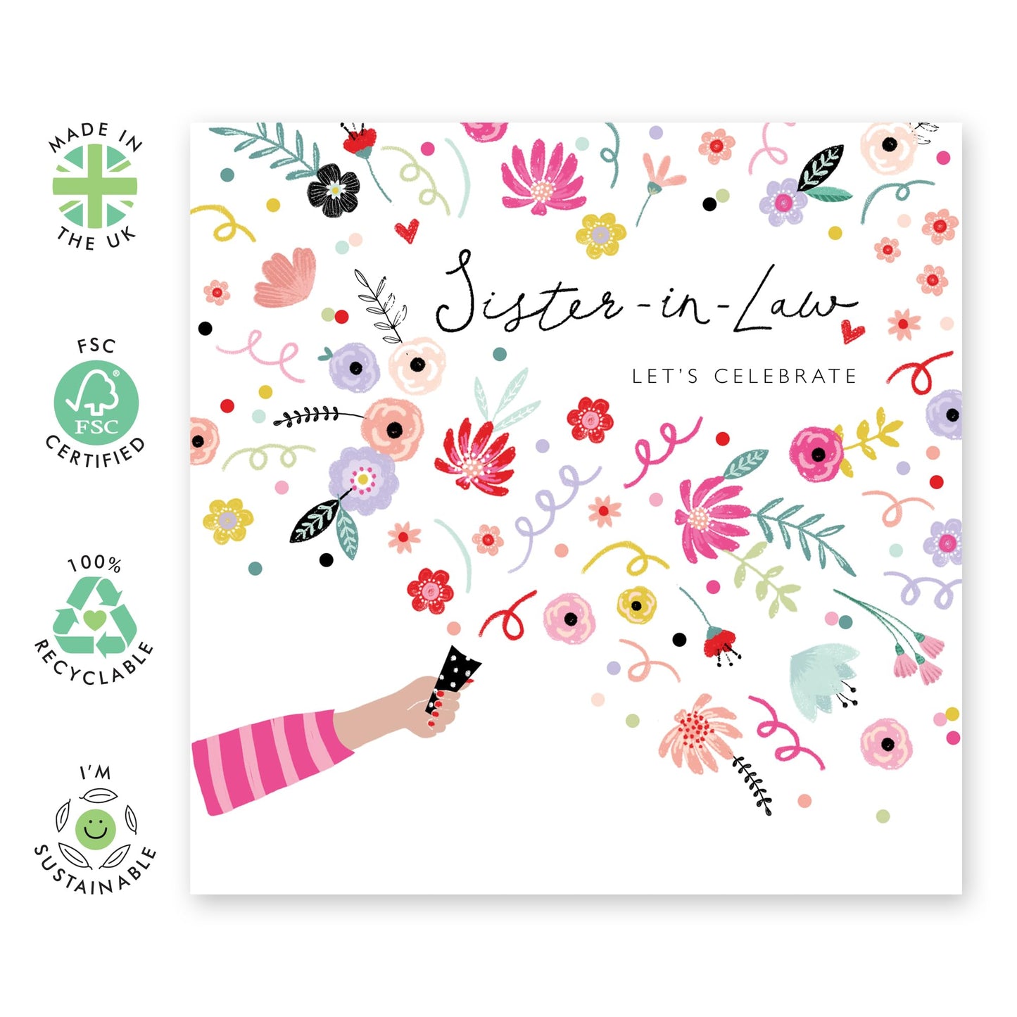 Greeting Cards Birthday Female - Elegant Sister In Law Birthday Card - Birthday Greeting Cards For Sis-in Law - Sweet Thoughtful Heartfelt Gifts Presents - Comes With Stickers By Central 23