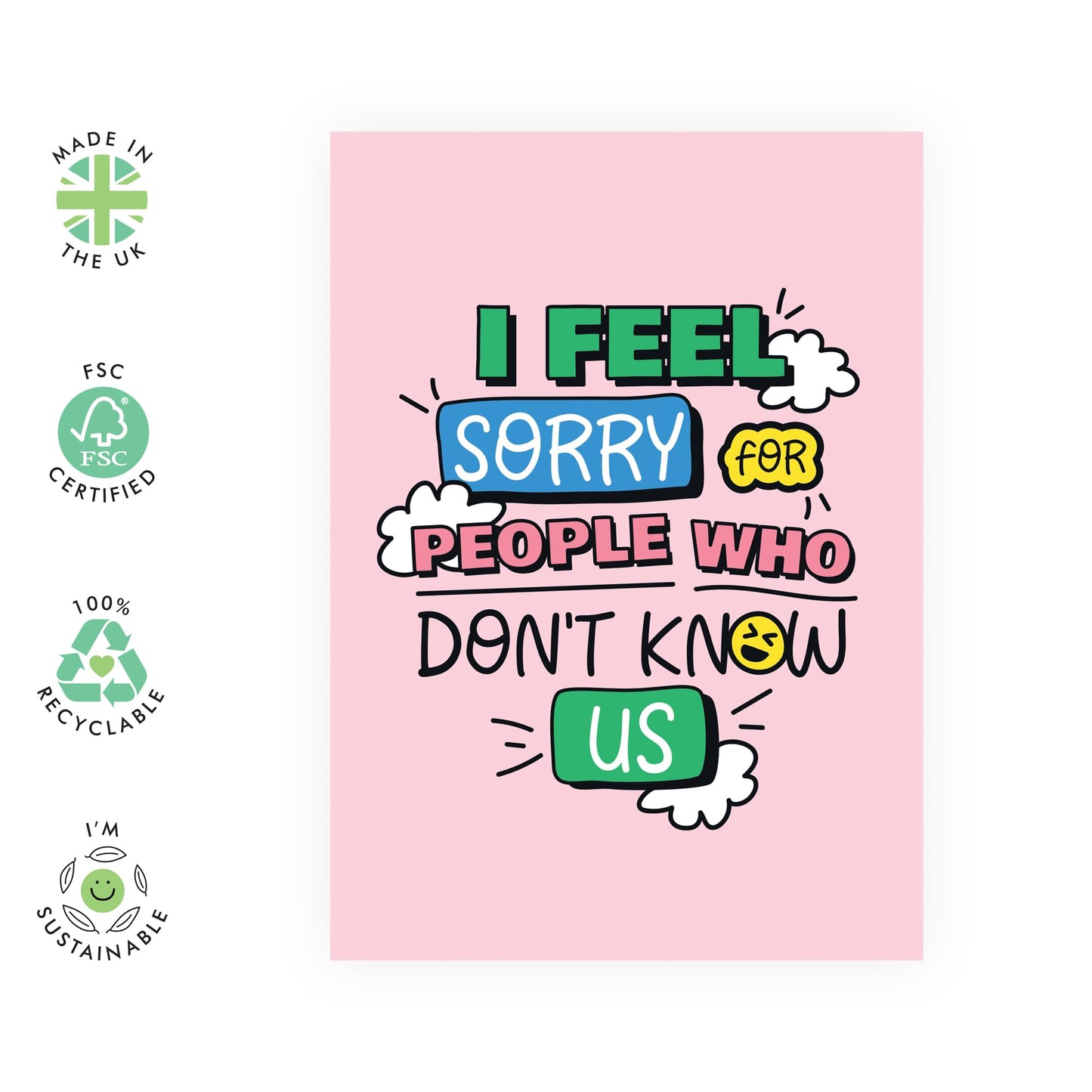 Hilarious Friendly Greeting Card - 'Friend Funny' - Gift for BFFs, Best Friends, Buddy, Mates, Sister, Sis, Bruv, Relatives, Cousin - We Are Fun - Comes with Fun Stickers