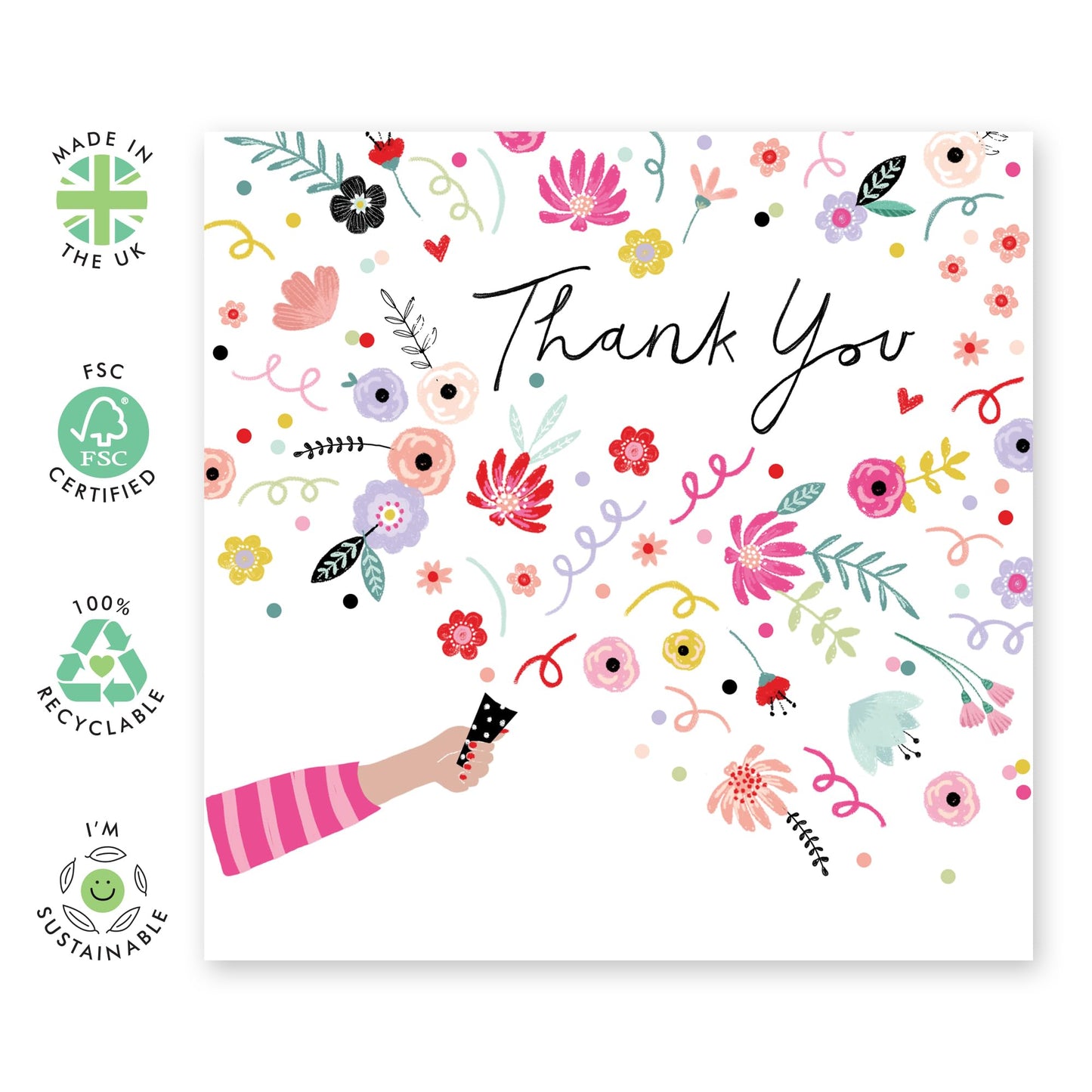 Thank You Cards For Men Women- Sweet Thank You Notes With Envelopes - For Wedding Baby Shower Celebration - Appreciation Gifts For Friends Kids Mum Dad - Comes With Fun Stickers By Central 23