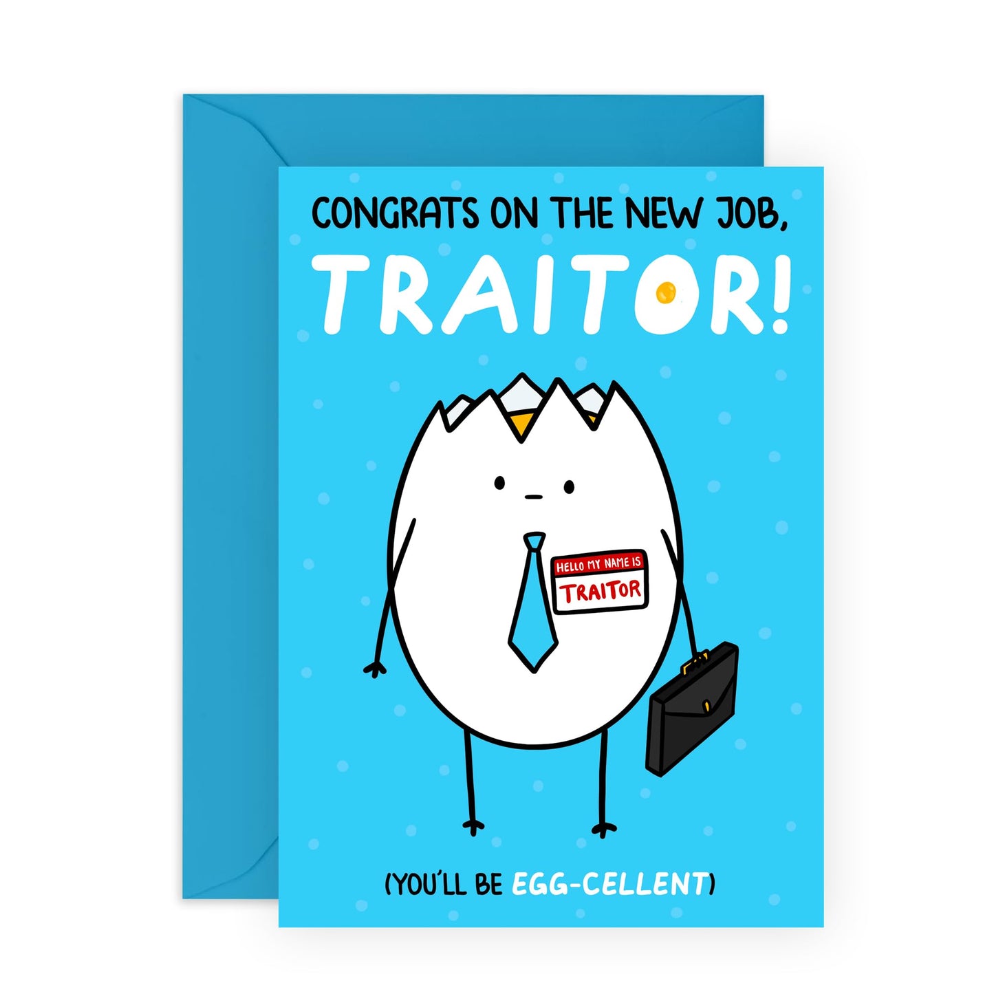 Leaving Cards For Colleague Leaving Gifts - Eggcellent Traitor - Coworker Goodbye Cards For Men Women - Funny Gifts For Boss Employee Officemate - Come With Fun Stickers - By Central 23