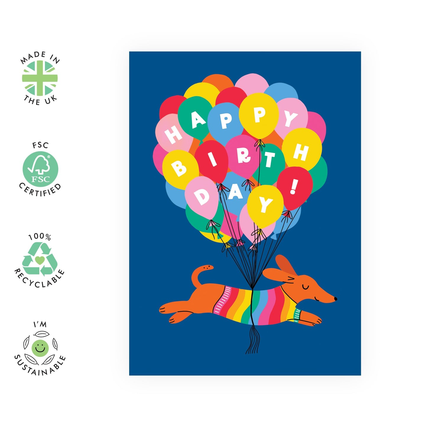 Birthday Card For Kids - Birthday Sausage Dog - Baby Milestone Cards - Birthday Gift For Son Daughter Niece Nephew - Gift From Mum Dad - Birthday Card Boys Girls - Comes With Stickers By Central 23