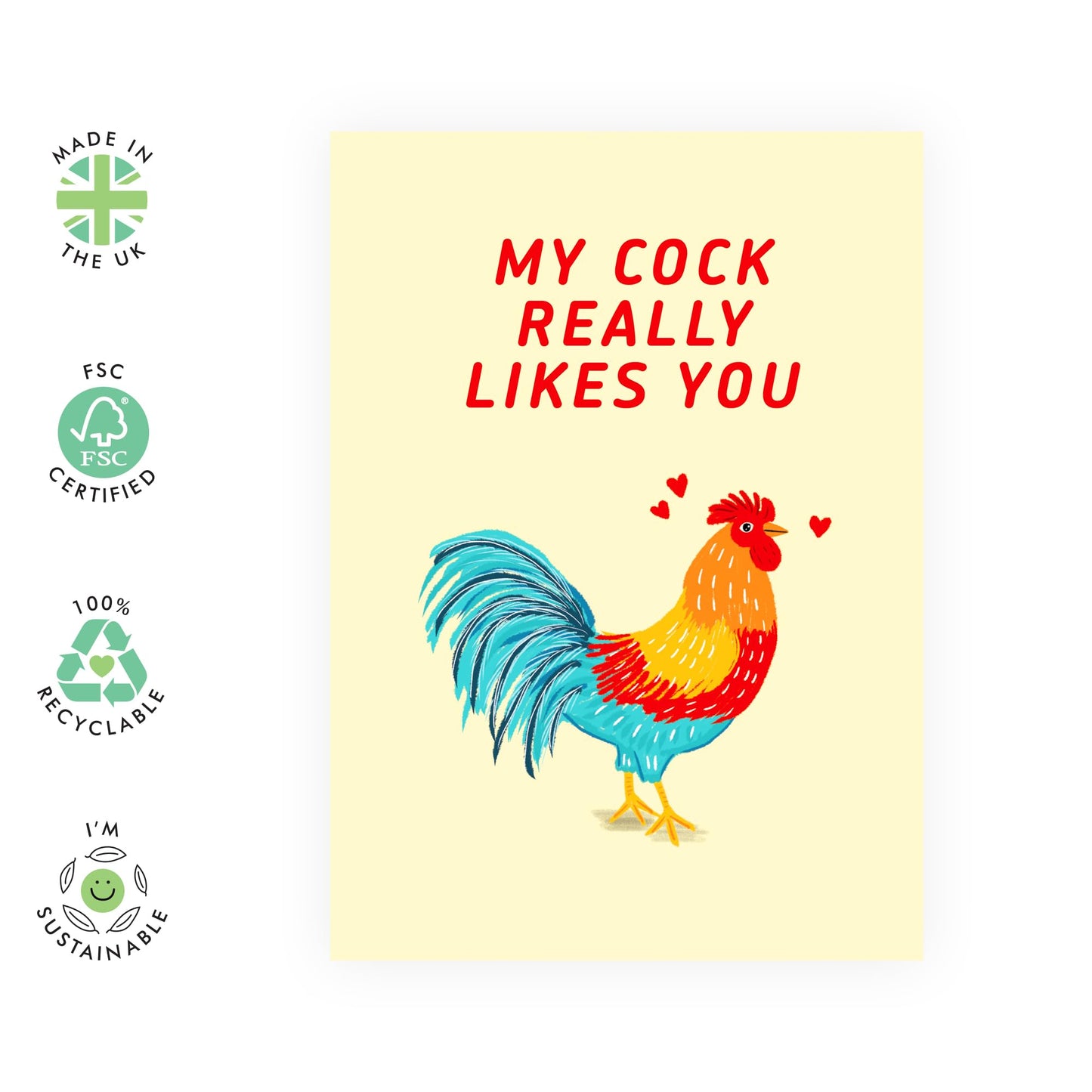 Valentines Day Card Girlfriend Boyfriend - My Cock Really Likes You - Anniversary Card Couple - Greeting Cards Fiance - Husband Wife - Naughty Greeting Cards - Comes With Fun Stickers By Central 23