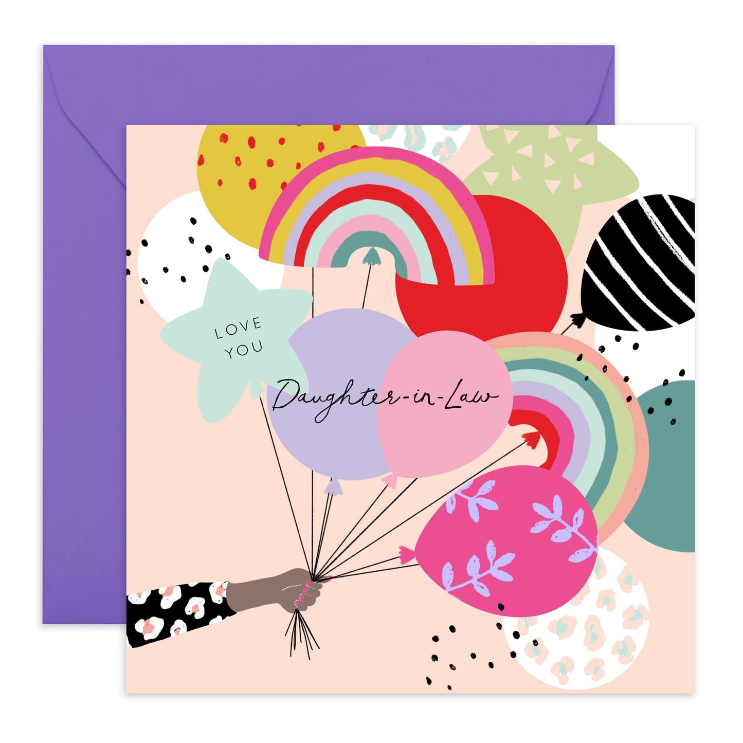 Sweet Birthday Cards For Women - I Love You Card - Appreciation Greeting Cards And Envelopes For Daughter-in-law - Gifts For Her - Comes With Stickers By Central 23