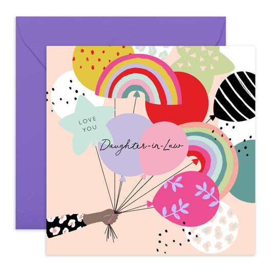 Sweet Birthday Cards For Women - I Love You Card - Appreciation Greeting Cards And Envelopes For Daughter-in-law - Gifts For Her - Comes With Stickers By Central 23