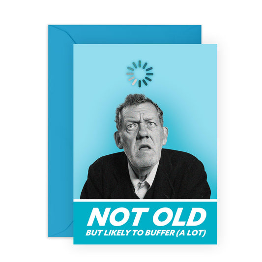 Birthday Greeting Card - 'NOT OLD JUST BUFFER' - Perfect for Celebrating with a Fun and Fit Twist - Ideal for Adding a Light-Hearted Touch to Milestone Muments - Comes With Stickers By Central 23