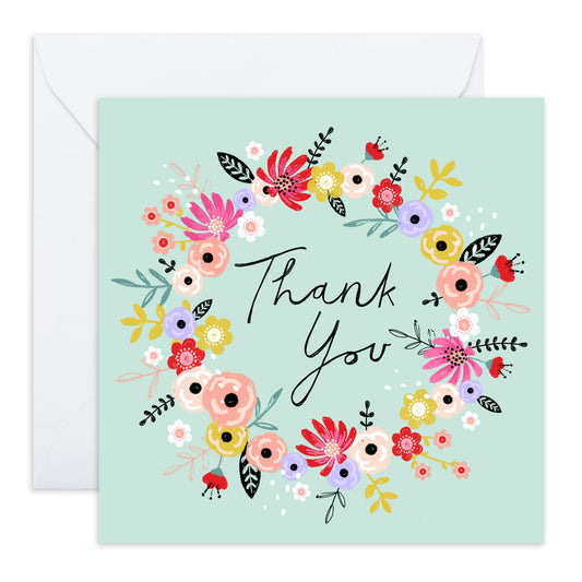Thank You Cards With Envelope Wedding Baby Shower Christening - Floral Cards For Women Student Teacher Doctor Neighbor - Appreciation Gifts For Employee Coworker - Comes With Stickers By Central 23