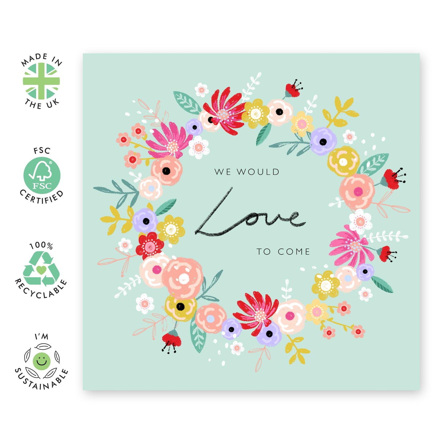 Wedding Rsvp Reply Card - We Would Love To Come - Wedding Acceptance Card From Entourage - Wedding Reply Card From Guest - Wedding Invitations From Groom Bride - Comes With Fun Stickers By Central 23
