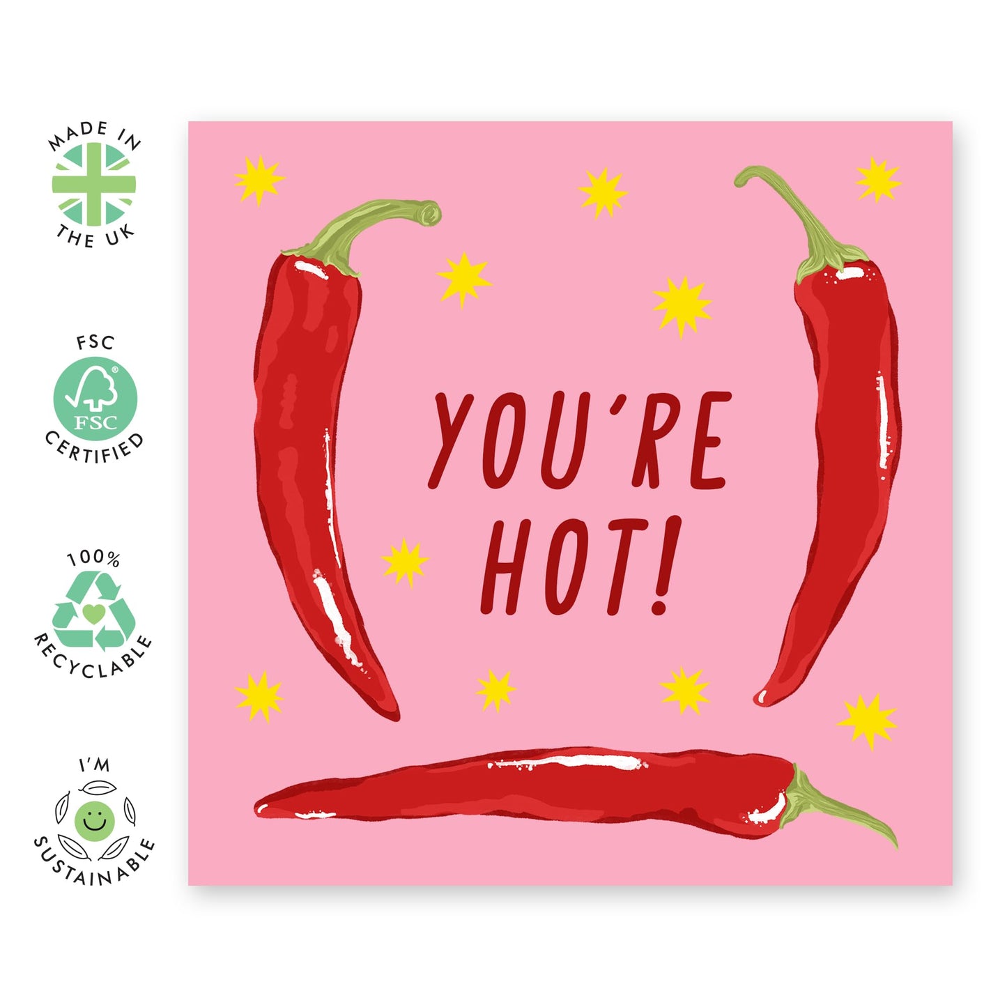 Girlfriend Birthday Cards Funny - You're So Hot - Funny Anniversary Card For Her - Naughty Valentines Card - Galentines - Boyfriend Gifts For Him - Sexy Gifts For Husband Wife - Comes With Stickers
