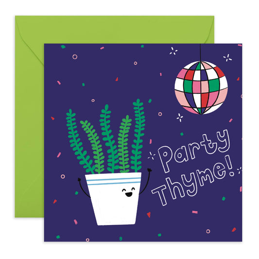 Greeting Cards Birthday Celebration Congratulations - Party Thyme - All Occassion Greeting Card For Friends Him Her - Graduation Promotion - Gifts For Men Women - Comes With Fun Stickers By Central 23