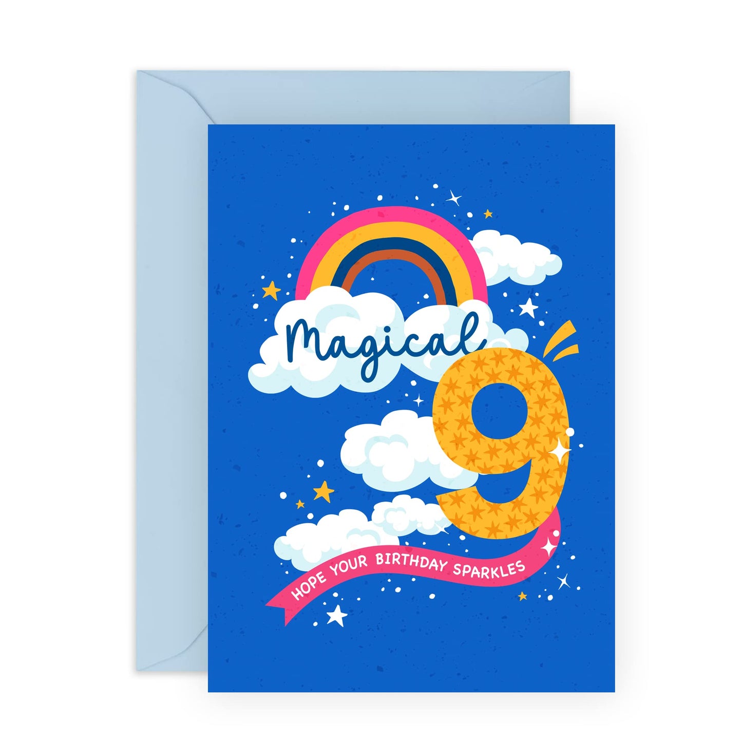 9th Birthday Cards For Kids - Magical 9 - Girl Birthday Card Nine Year Old - Happy Birthday Card For Daughter Granddaughter Niece - Ninth Bday Gifts - Comes With Fun Stickers - By Central 23