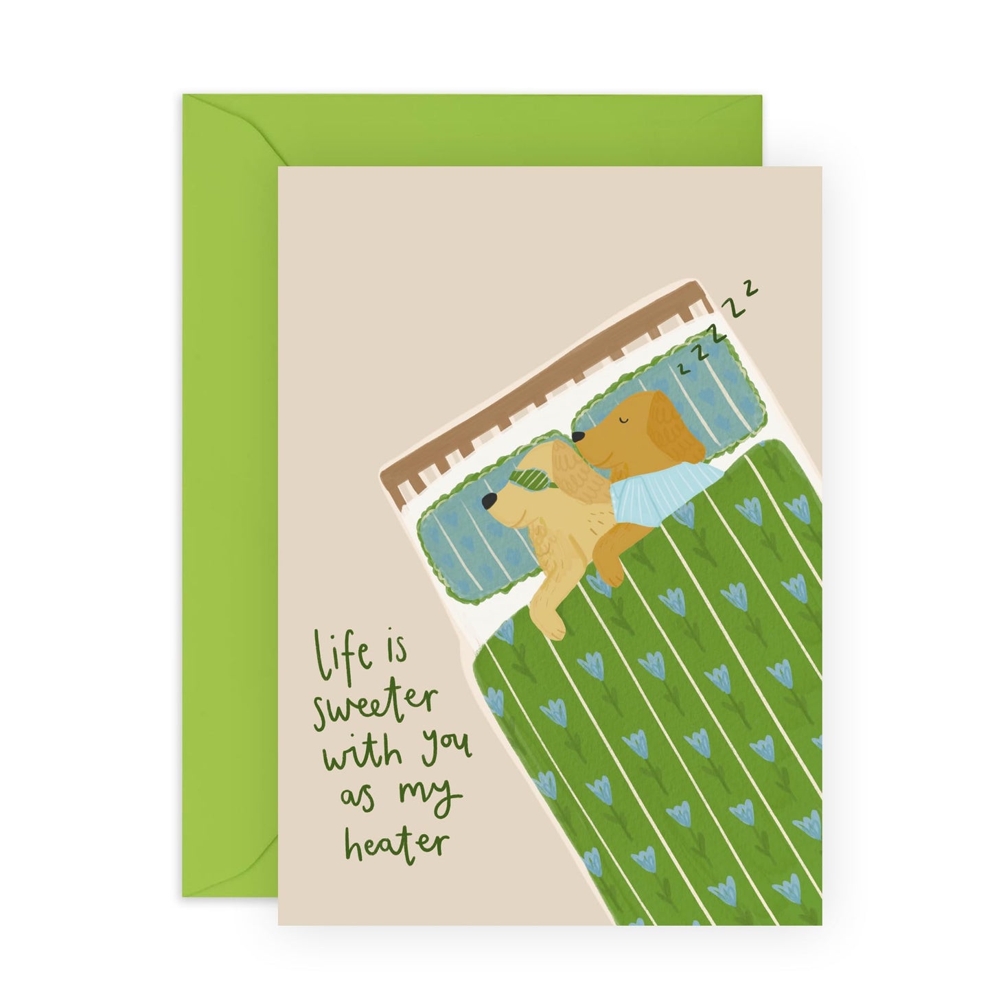 Boyfriend Birthday Card Dog - Life Is Sweeter With You - Anniversary Card For Husband Partner Couple Fiance - Valentines Day Cards For Wife - Comes With Fun Stickers By Central 23