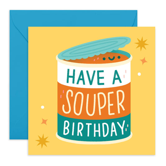Birthday Cards For Men Women - SOUPER - Best Friend Birthday Card For him her - Greeting Cards - Gifts For Mum Or Dad - Comes With Stickers By Central 23