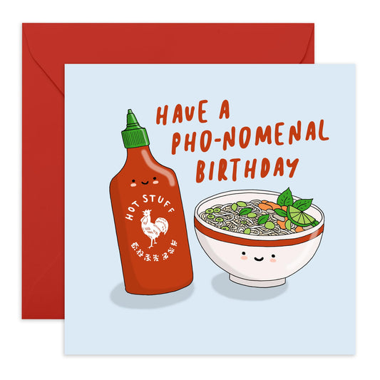 Happy Birthday Card For Men Women - Have A Pho-nomenal Birthday - Humorous Birthday Cards For Girlfriend Boyfriend Fiancé - Female Birthday - Comes With Stickers By Central 23