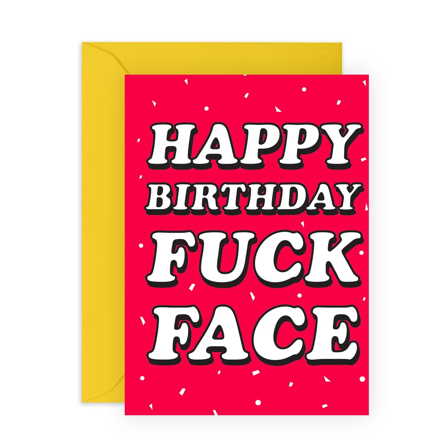 Brother Birthday Card From Sister - Happy-birthday-f*ck-face - Funny Birthday Cards For Men Women - Hilarious Gifts For Cousins Friends For Him Her - Comes With Fun Stickers By Central 23