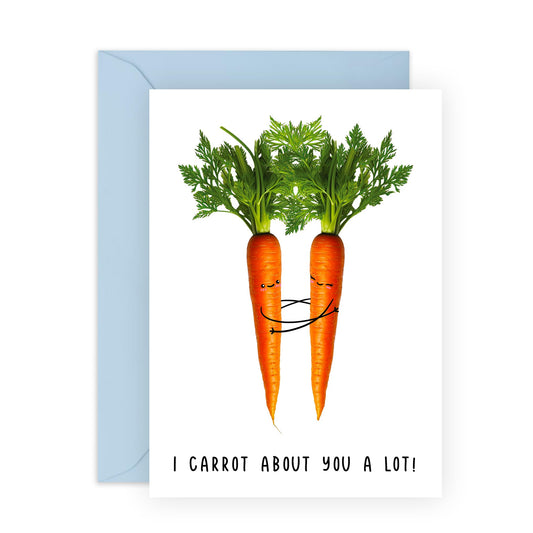 Anniversary Card For Wife - I Carrot About You A Lot - Valentines Card For Girlfriend - Wedding Anniversary Card For Mum - Gift For Mummy - Comes With Stickers - By Central 23