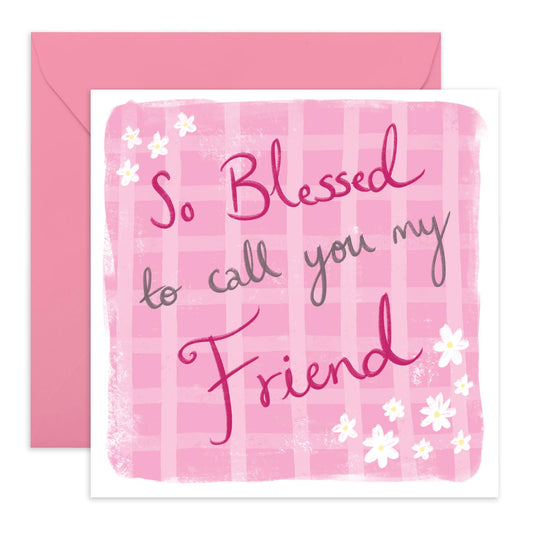 Greeting Cards with Warm Message - 'Blessed You're My Friend' - Gift for Besties, Best Friends, BFFs, Coworkers, Colleagues, Girlfriend - Grateful - Comes with Fun Stickers
