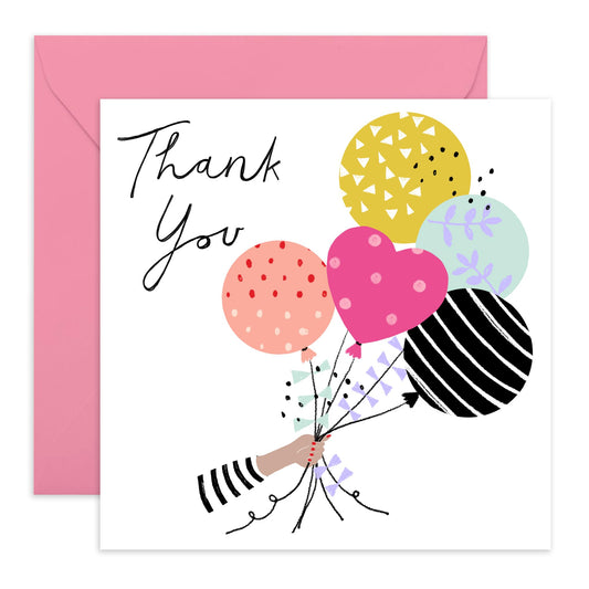 Thank You Cards Balloons - Thank You Notes With Envelopes For Men Women - Thankyou Cards For Wedding Baby Shower Celebration - Appreciation Gifts For Friends - Comes With Stickers By Central 23