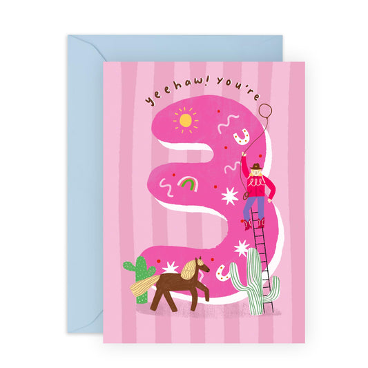 Cowgirl Age Card