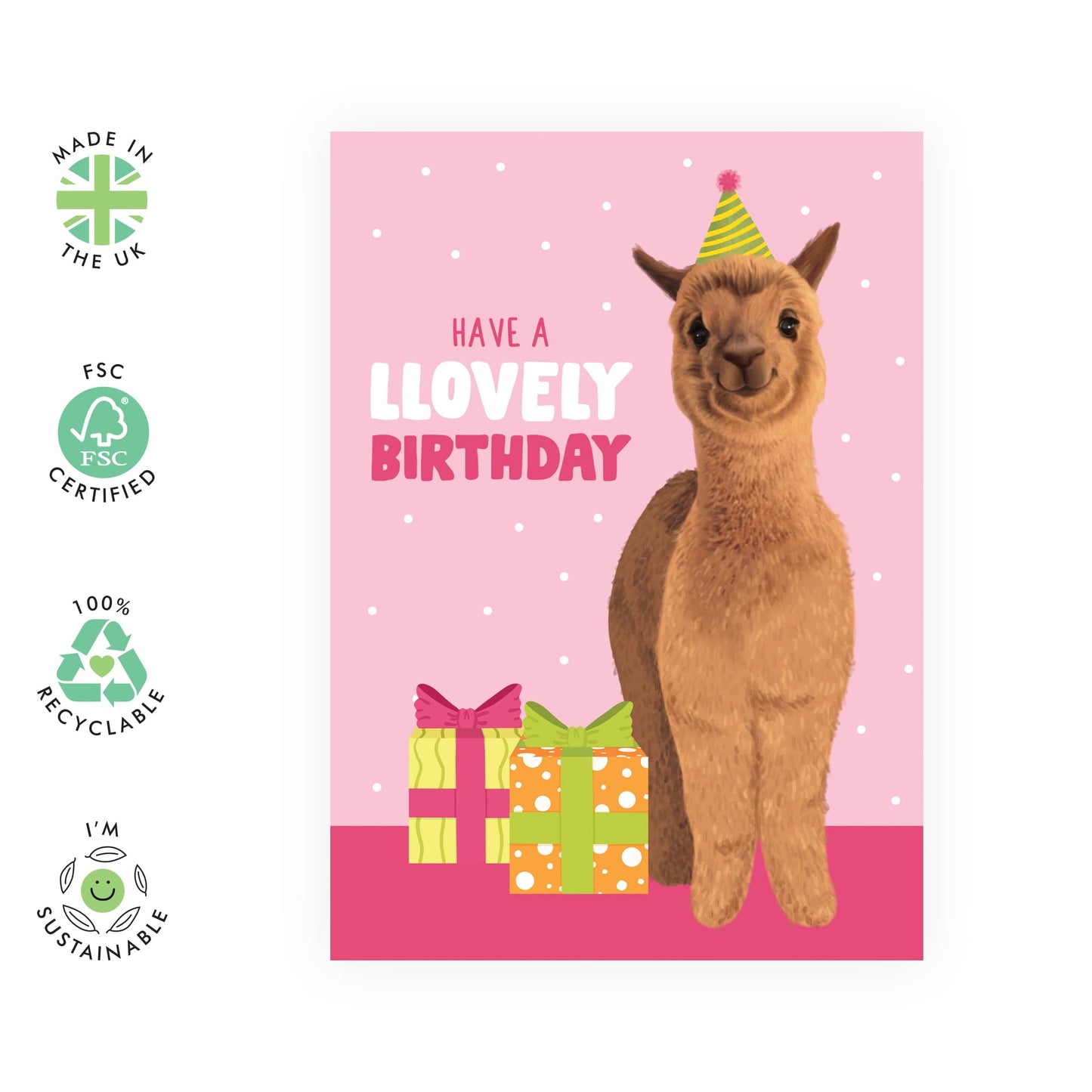 Llama Birthday Card For Girls - Have A Lovely Birthday Llama - Daughter Birthday Cards Cute Quirky - Gifts For Her Him Men Women Son Daughter Niece Nephew - Comes With Fun Stickers By Central 23