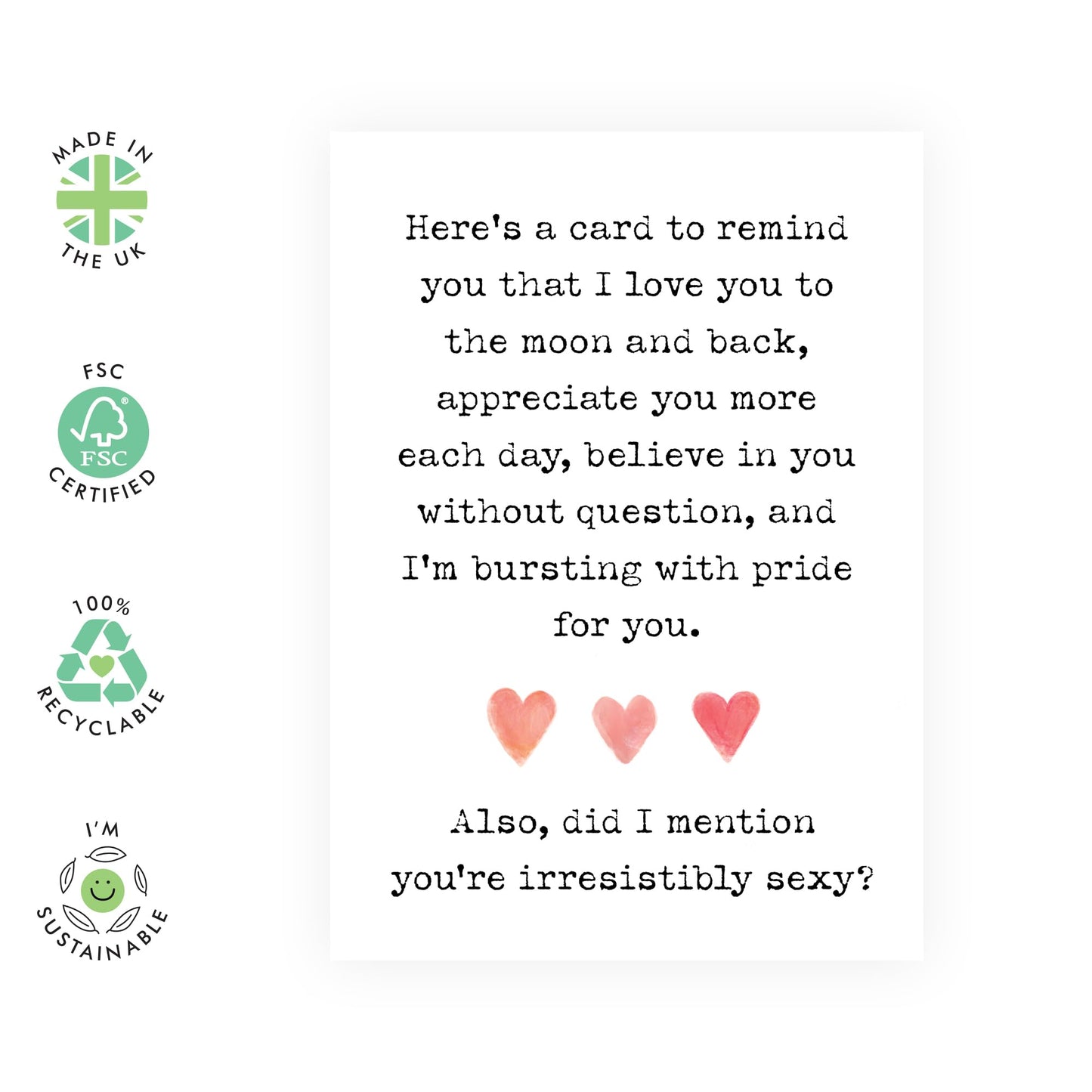 Heartfelt Card - 'CARD TO REMIND YOU' - For Her Him Boyfriend Girlfriend Wife Husband - Perfect for a Thoughtful Message - Ideal for Anniversaries or Any Occasion - Comes with Stickers by Central 23