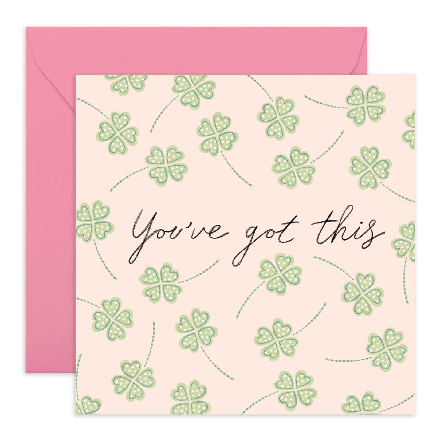 Congratulations Card For Women Men - You've Got This Shamrock - Congratulations On Your New Job Colleagues - Graduation Brother Sister - Friendship Gifts - Comes With Fun Stickers By Central 23