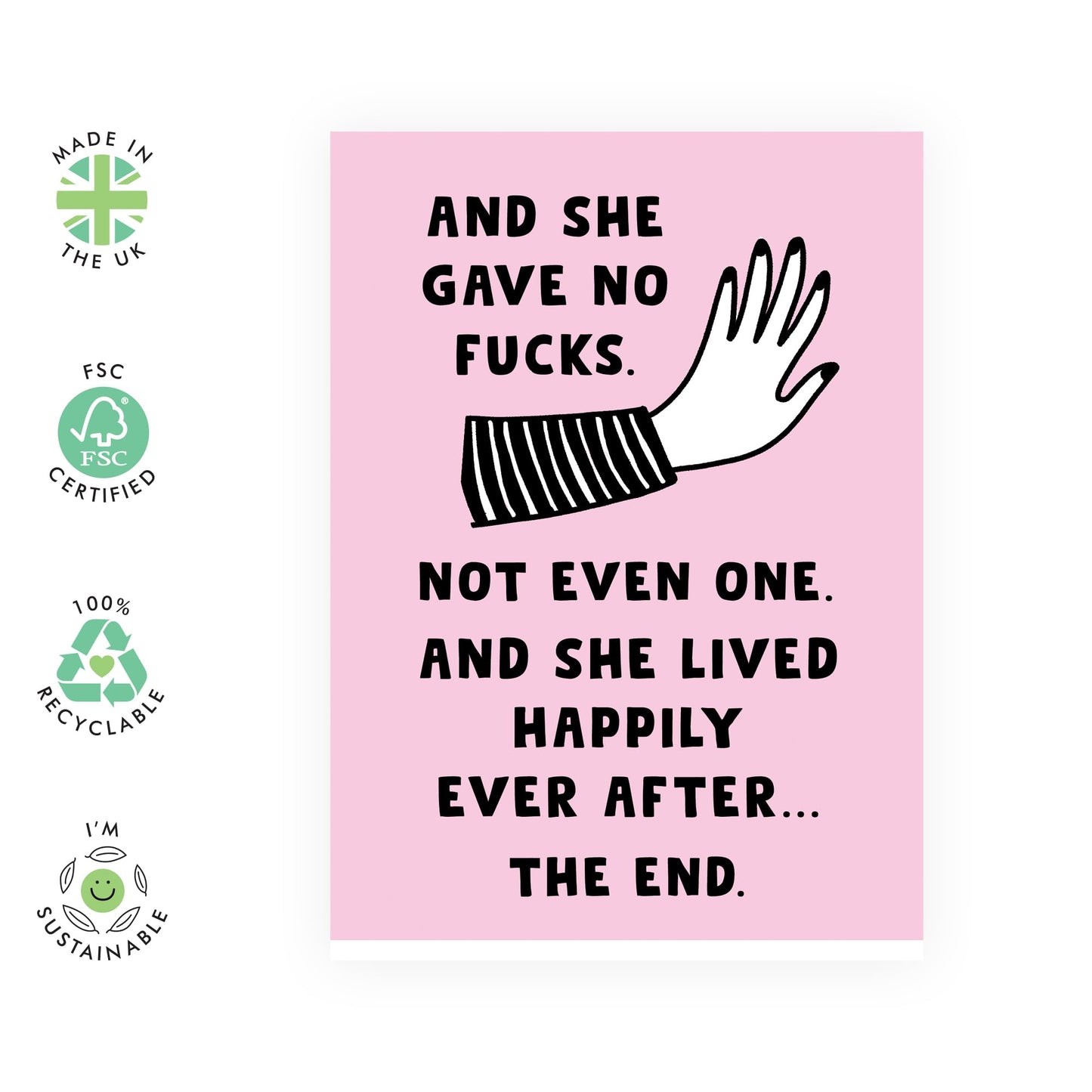 Funny Leaving Card For Colleagues - She Gave No F*cks - Retirement Card For Women - Congratulations Card New Job - Resignation - Gifts For Female Friend - Comes With Stickers - By Central 23