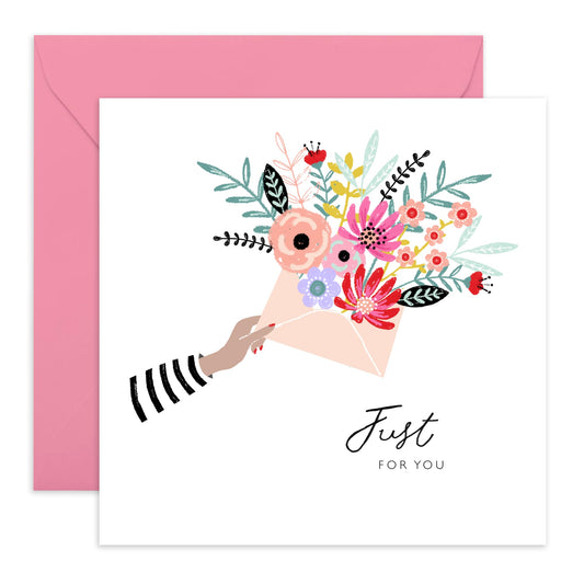 Greeting Cards Birthday Anniversary - Just For You - Birthday, Mother's Day, Valentine, Thank You Cards For Women Her Mum Sister Grandma - Comes With Fun Stickers By Central 23