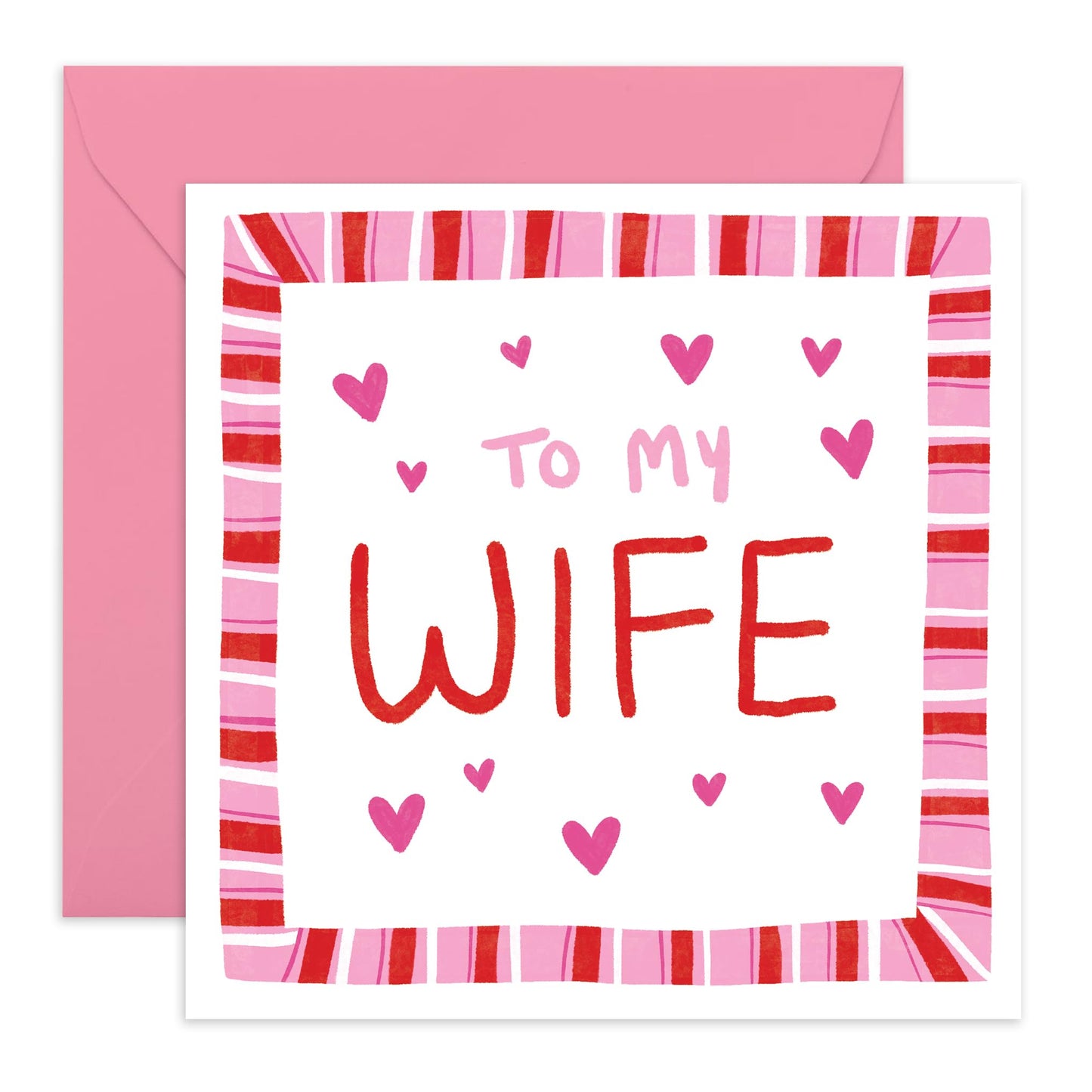 Greeting Card - 'TO MY WIFE' - Perfect for Celebrating Your Special Relationship - Ideal for Expressing Love, Appreciation, and Affection on Any Occasion For Wife - Comes With Stickers By Central 23