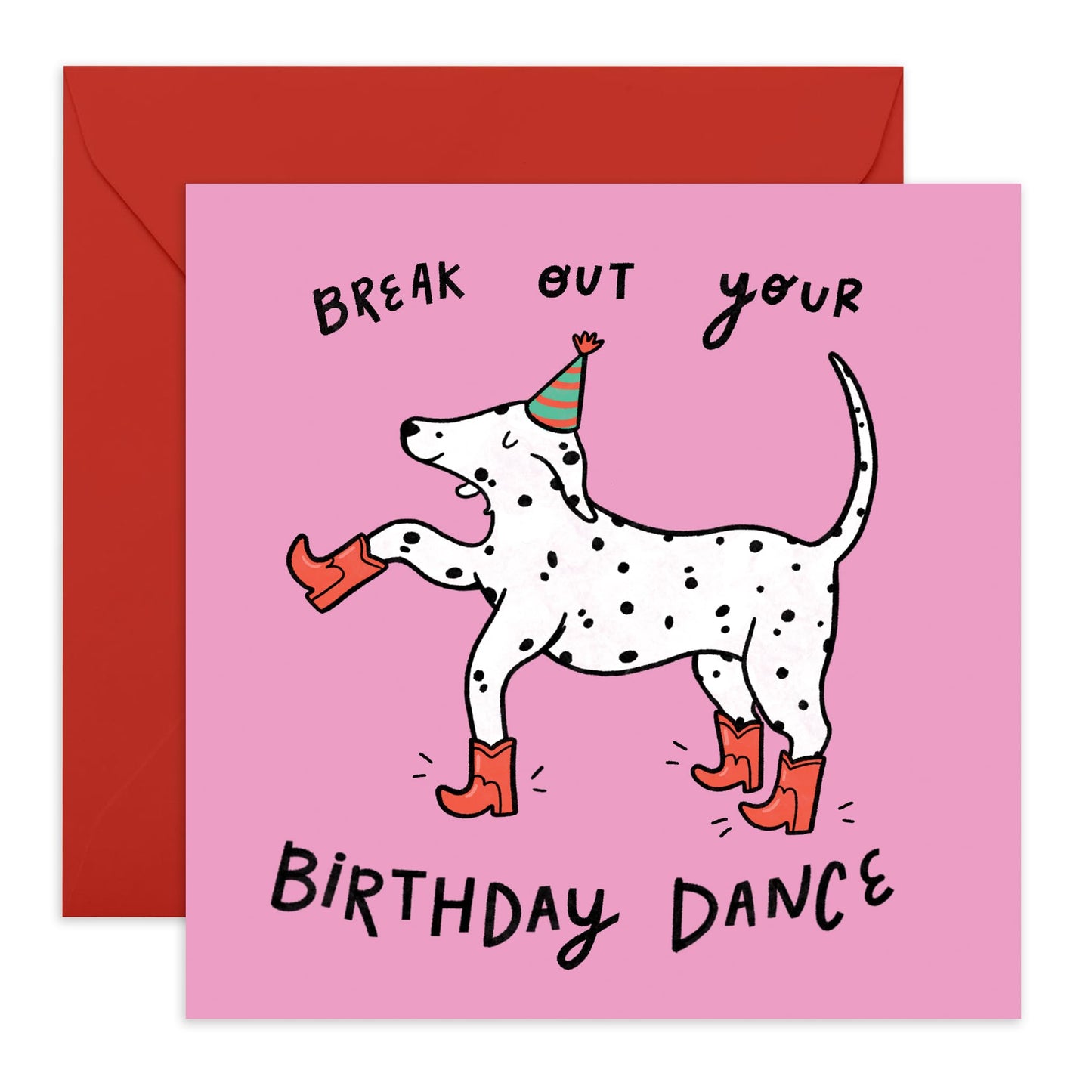 Cowboy Birthday Card - 'Birthday Danced' - Quriky Gift for Best Friends, BFFs, Sisters, Sis, Cowgirls, Bestie, Mates, Bruv - Party & Dance - Comes with Fun Stickers