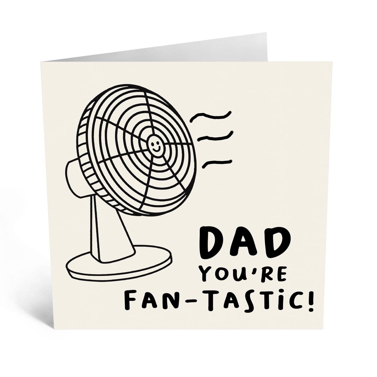 Central 23 Heartfelt Greeting Card - 'DAD, YOU'RE FAN-TASTIC' - For Dads Daddy's Fathers Pops - Funny Gift for Any Occasion - Celebrate His Greatness with a Warm Message - Comes with Stickers