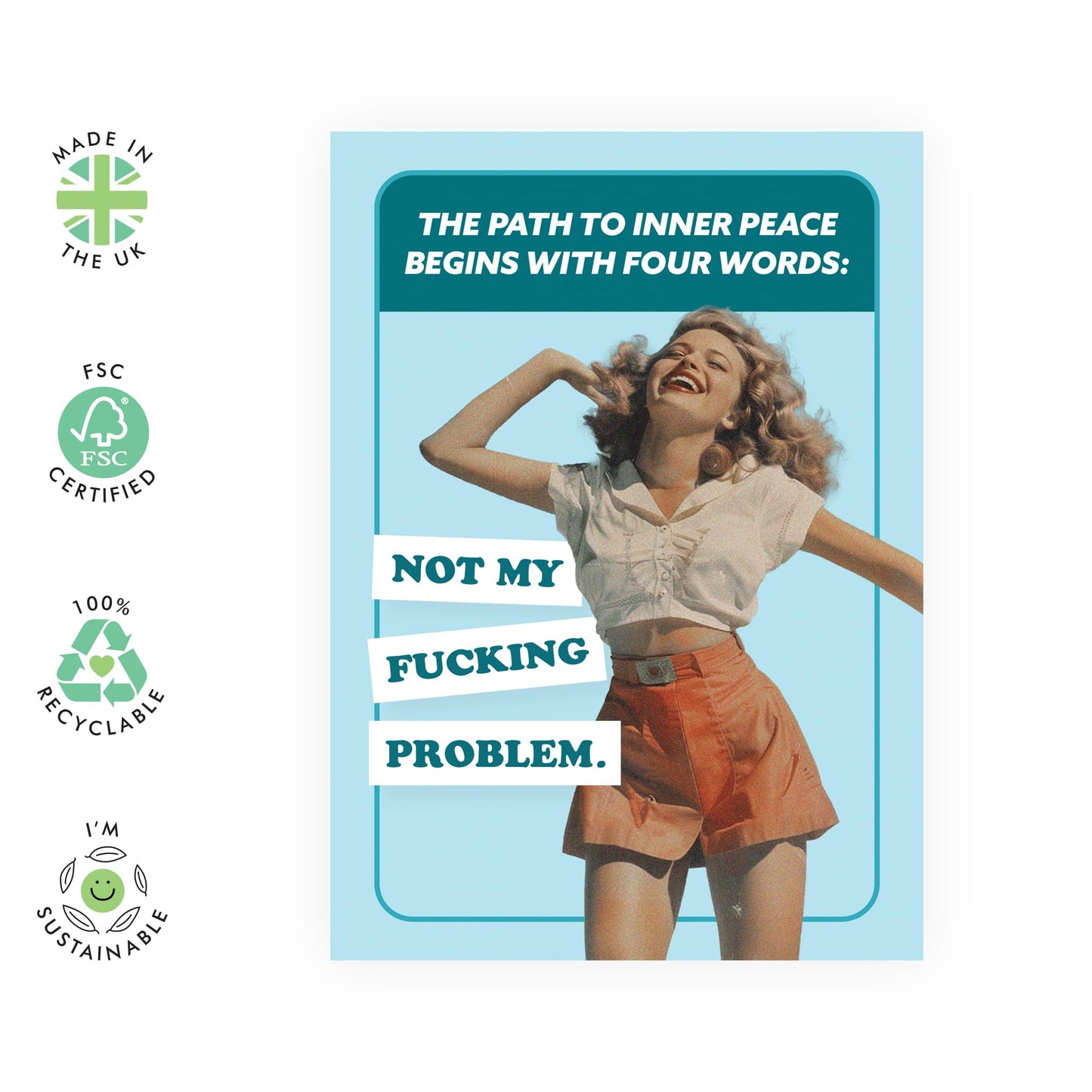 Ladies Birthday Cards For Her - Path To Inner Peace - Friend Birthday Gifts - Female Pretty Birthday Card - Gifts For Sister Friend Mum Ladies - Comes With Fun Stickers By Central 23