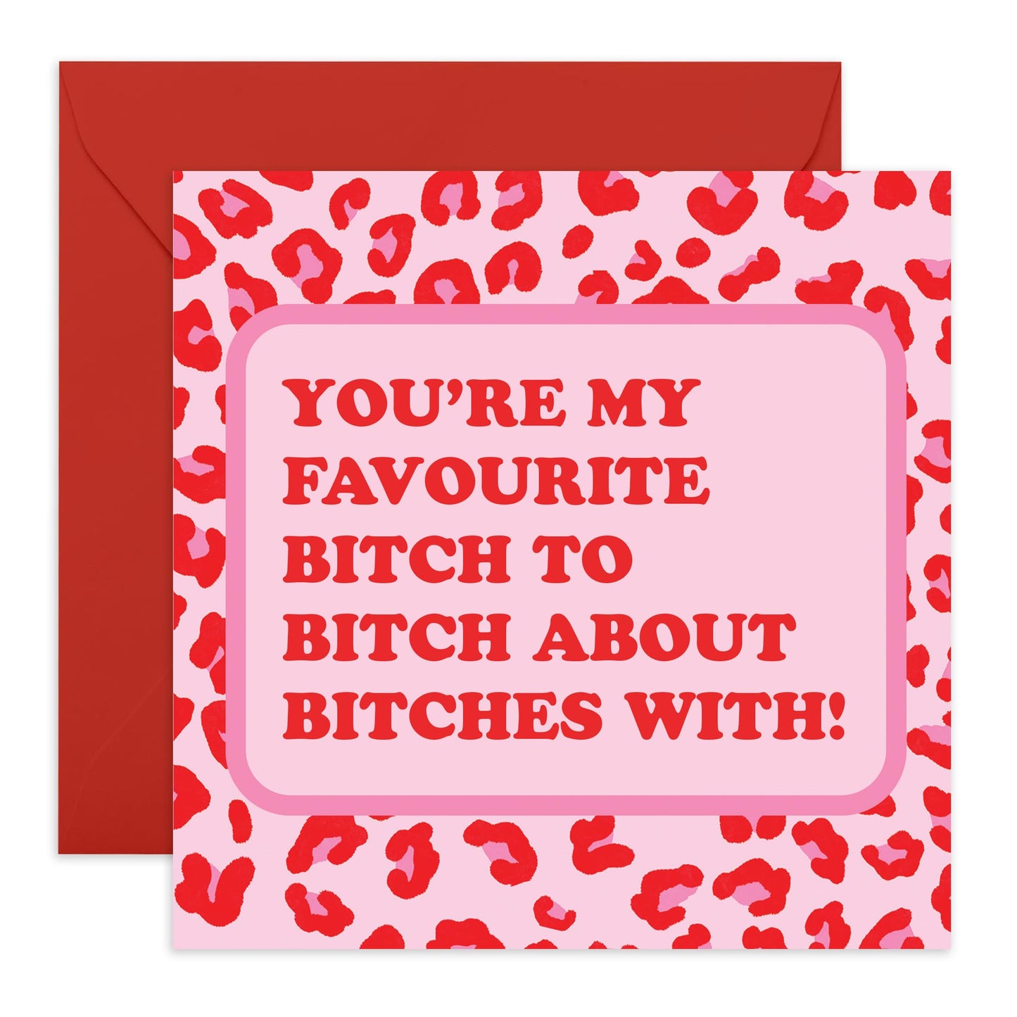 Funny Happy Birthday Card - 'Favourite B*tch' - Gifts for Gifts for Girlfriends, Gals, Besties, Best Friend, BFF Sisters, Siblings, Her, Girls - BFF Gossips - Comes with Fun Stickers