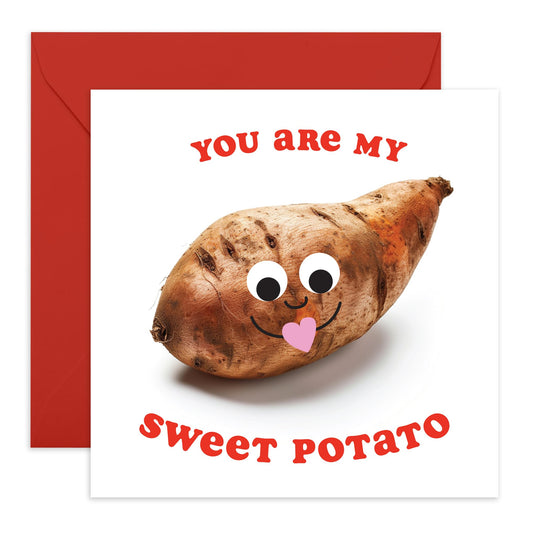 Wedding Anniversary Card For Husband Wife - You Are My Sweet Potato Realistic - Romantic Anniversary Card For Him - Valentines Card Girlfriend Boyfriend Partner - Comes With Fun Stickers By Central 23