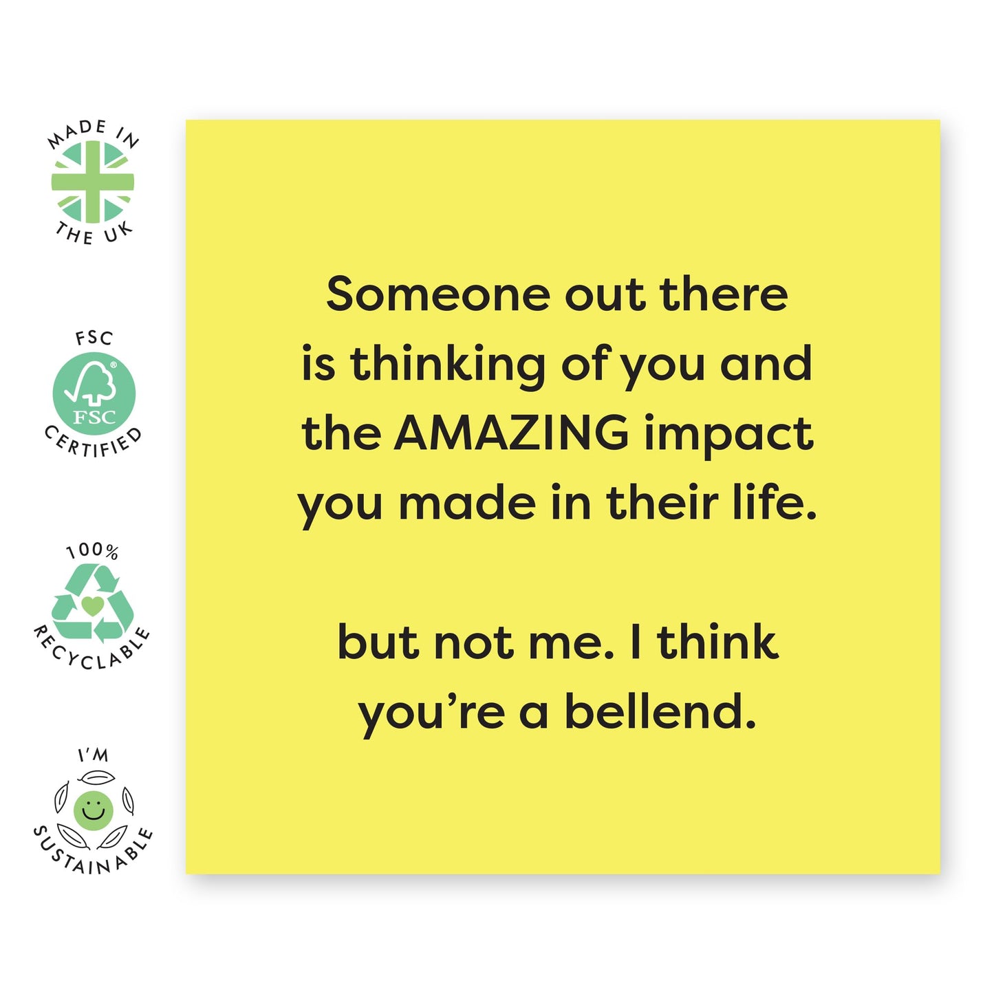 Funny Boyfriend Birthday Card - I Think You're A Bellend - Raunchy Valentines Card For Husband Wife Partner - Birthday Card For Wife - Humourous Gifts For Him Her - Comes With Stickers By Central 23