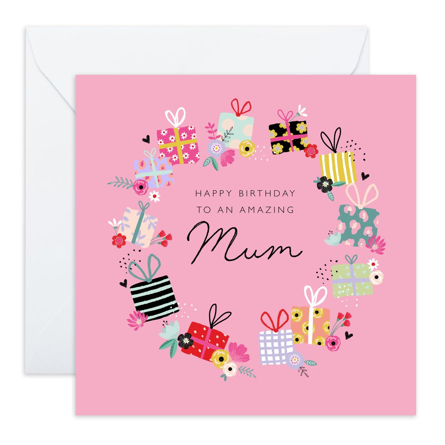 Birthday Card For Mom - Mum Birthday Presents - Greeting Card For Mummy - Pretty Greeting Cards For Mummy - Birthday Card For Mother From Son Daughter - Comes With Fun Stickers - By Central 23